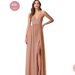 Azazie Champagne Rose Bridesmaid Dress